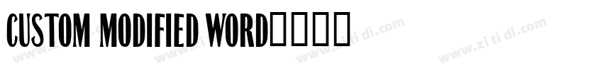 Custom Modified Word字体转换 Custom Modified Word字体转换